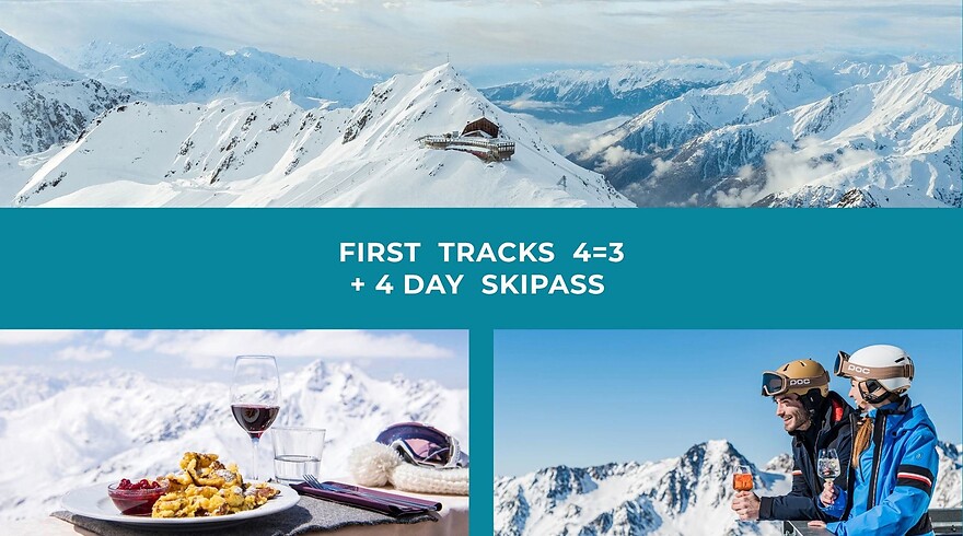 First Tracks 4=3, including ski pass